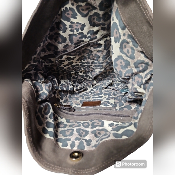 Liz Claiborne Leather Hobo Brown Suede Bag - Picture 9 of 12